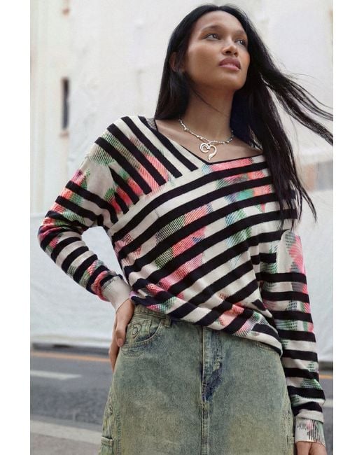 Desigual Gray Fine Wrap Sweater
