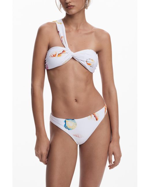 Desigual White Seashell Bikini Bottoms