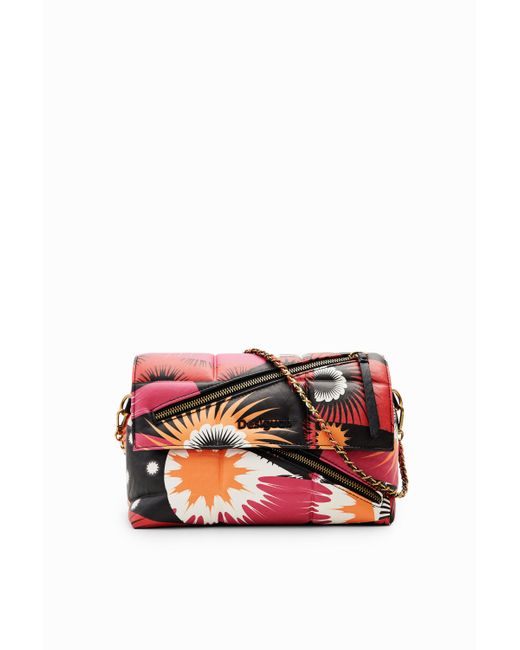 Sac À Bandoulière Moyen Patchwork Géométrique Desigual en coloris Red