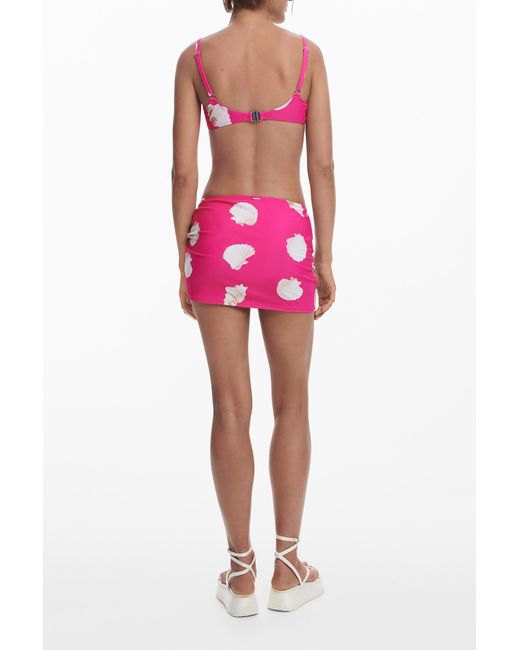 Desigual Red Mini Skirt Shells
