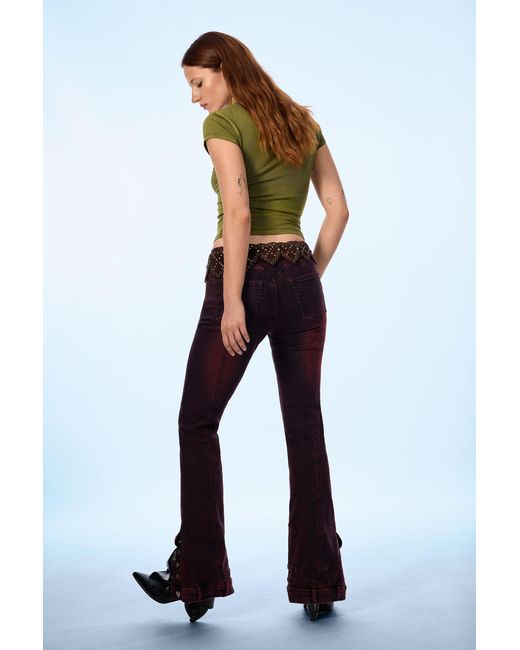 Desigual Blue Flare Jeans, Cotton