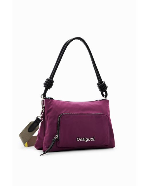 Desigual Purple Midsize Plain Crossbody Bag