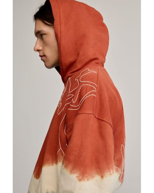 Desigual Red Tie-Dye Sweatshirt, Cotton for men