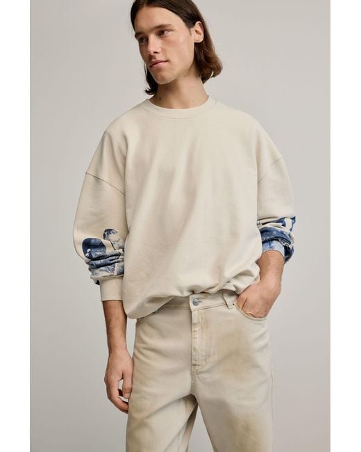 Desigual Natural Plain Long Trousers, Cotton for men