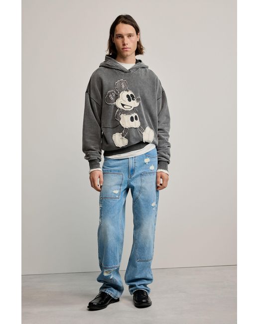 Desigual Black Mickey Disney Hooded Sweatshirt, Cotton for men