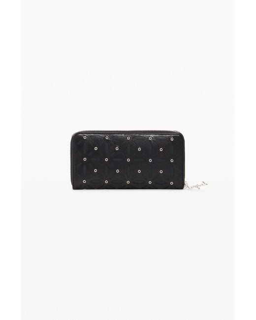 Desigual Black Large Quilted Wallet, Polyamide