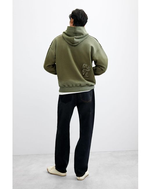 Desigual Green Printed Mickey Sweatshirt, Cotton for men