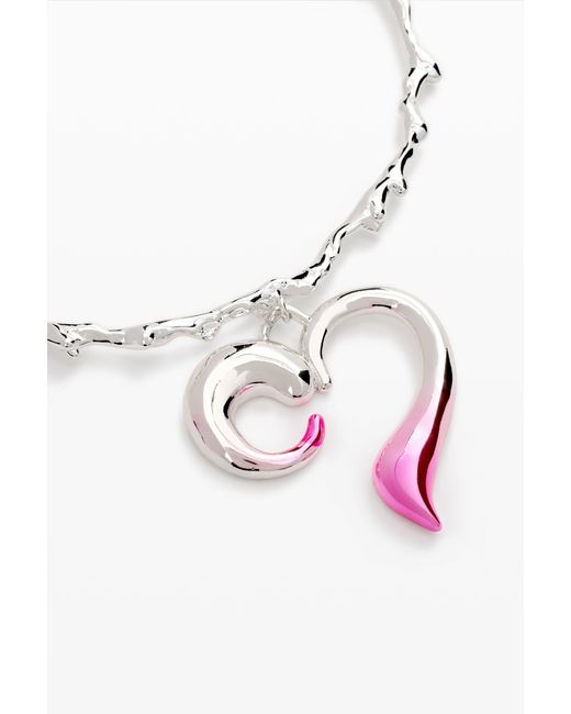 Desigual Brown Heart Pendant Zalio