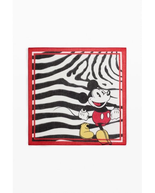 Desigual Red Disney Printed Scarf