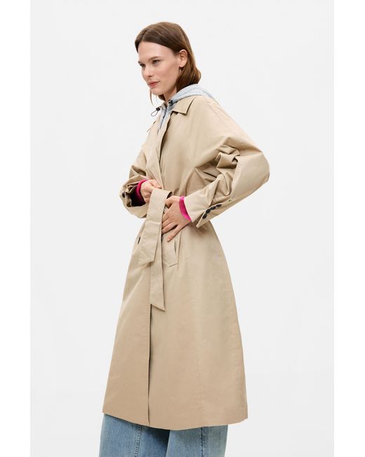 Desigual Blue Removable Trench Coat, Cotton