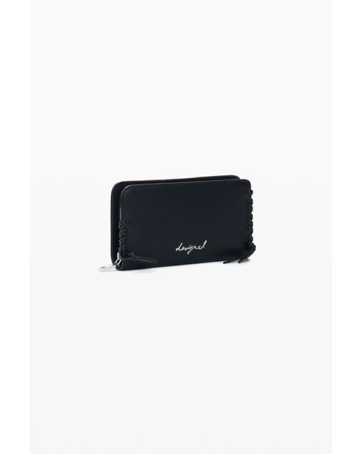Desigual Blue Medium Logo Wallet, Polyurethane