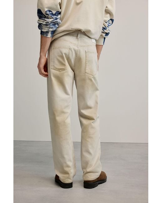 Desigual Natural Plain Long Trousers, Cotton for men
