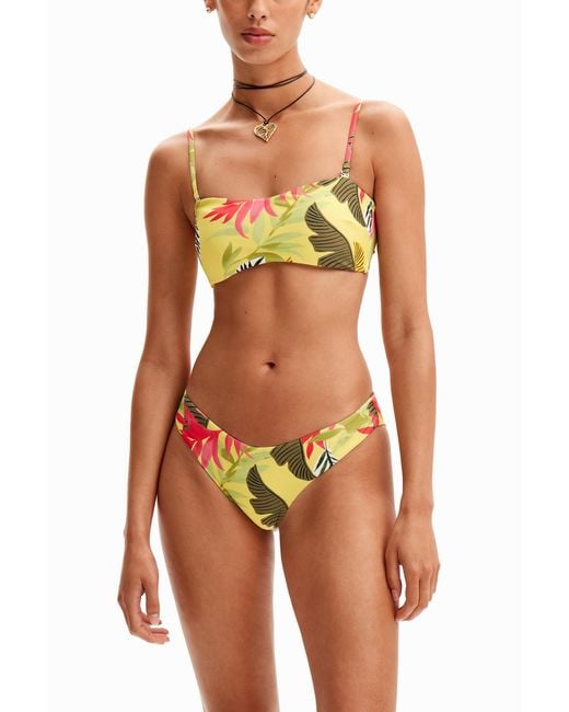 Desigual Blue Tropical Bikini Bottoms