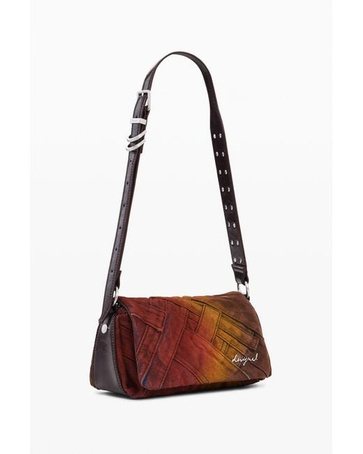 Borsa Denim Patch, Donna, Cotone di Desigual in White