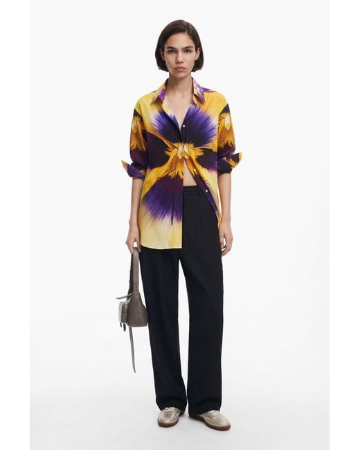 Desigual White Lilium Shirt M Christian Lacroix
