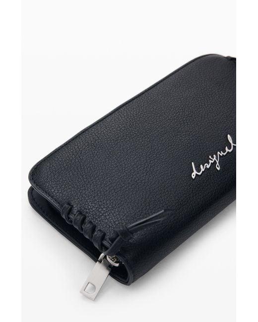 Desigual Blue Medium Logo Wallet, Polyurethane
