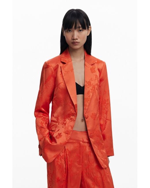 Desigual Embroidered Fitted Blazer