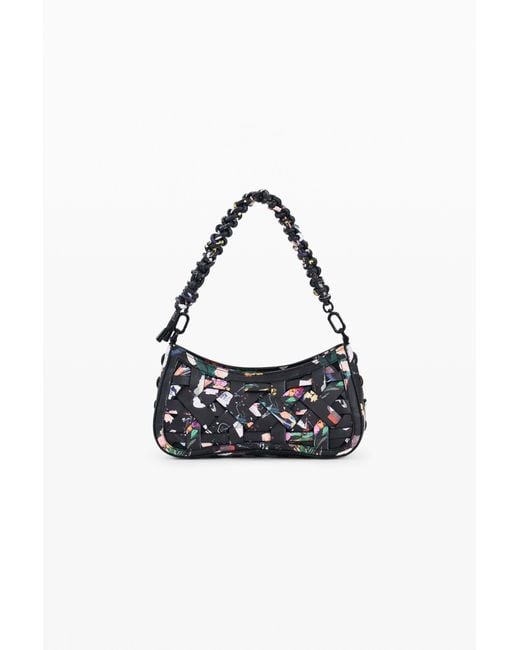 Desigual Blue Small Braided Collage Bag, Polyurethane