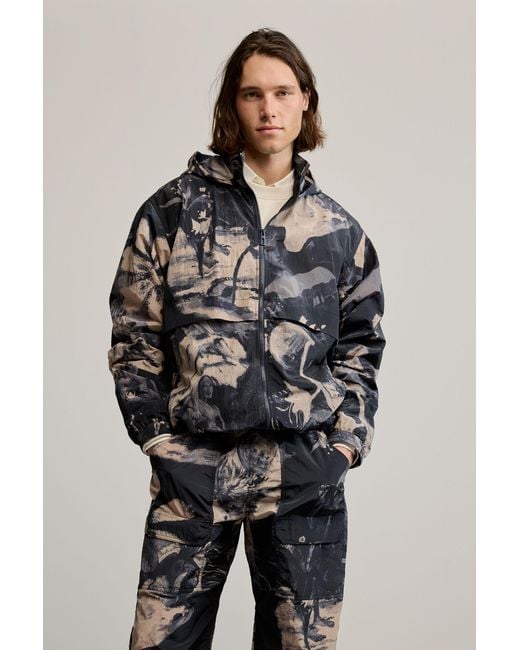 Desigual Blue Printed Long Trousers, Polyamide for men