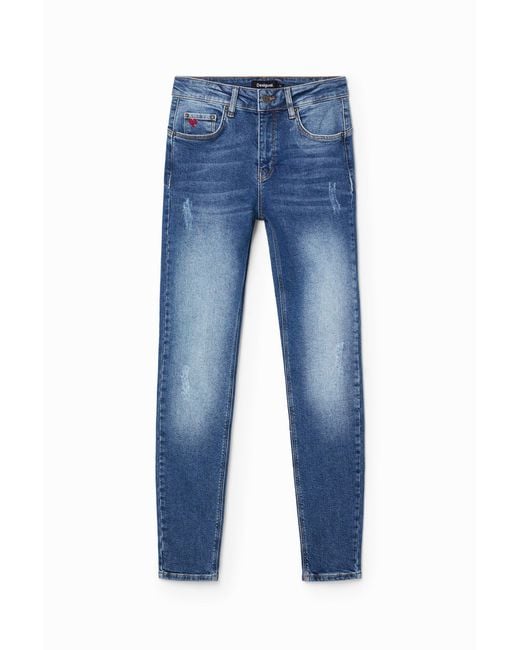Desigual Blue Slim Push-Up Jeans, Cotton