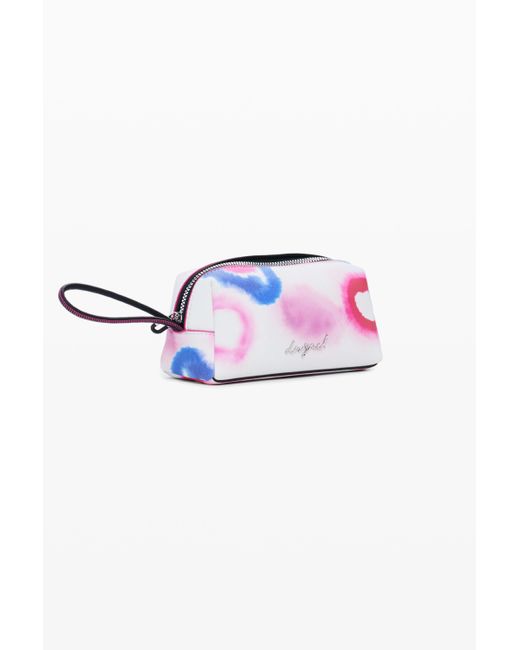 Desigual Red Medium Elongated Wallet With Stitching