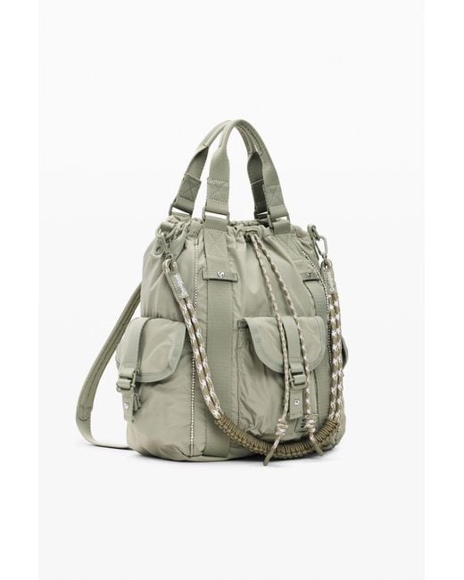 Desigual Green Medium Multi-Position Backpack, Polyester