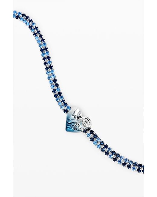 Desigual White Zalio Heart Necklace