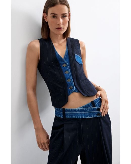 Desigual Blue Long Woven Trousers