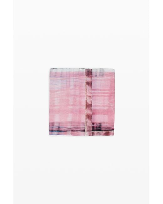 Desigual Pink Grunge Rectangular Foulard, Viscose