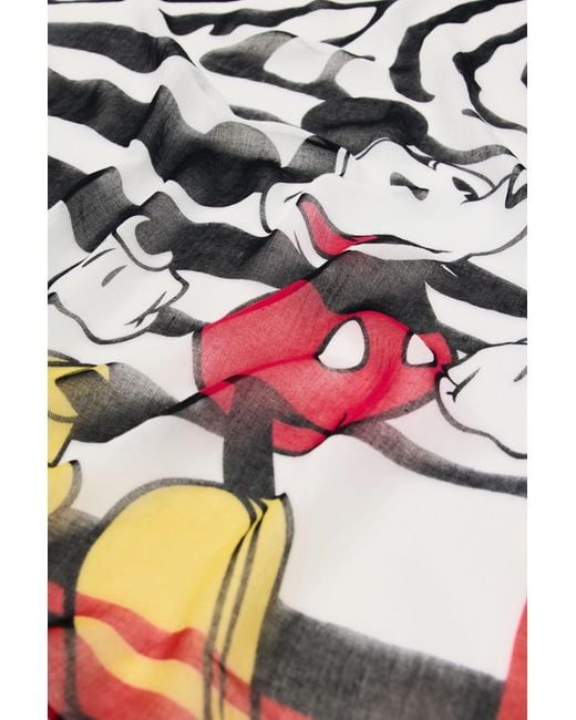 Desigual Red Disney Printed Scarf