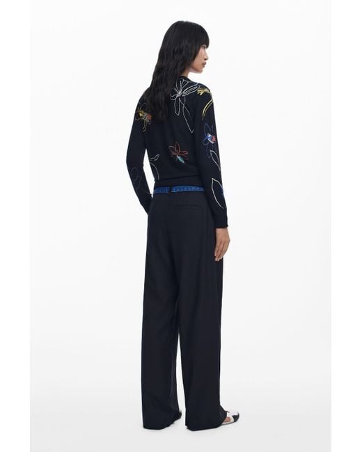 Desigual Blue Tailored Pants Combined