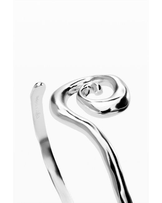 Desigual White Large Spiral Pendant