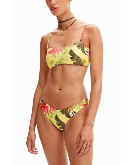 Desigual Blue Tropical Bikini Bottoms