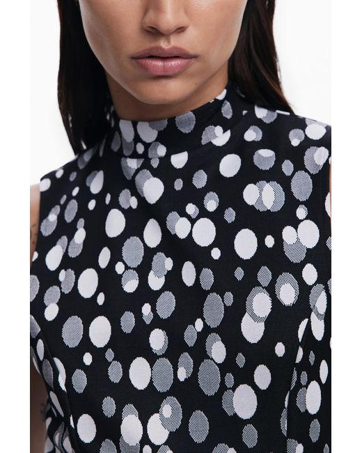 Desigual Blue Polka Dot Jumpsuit, Polyester