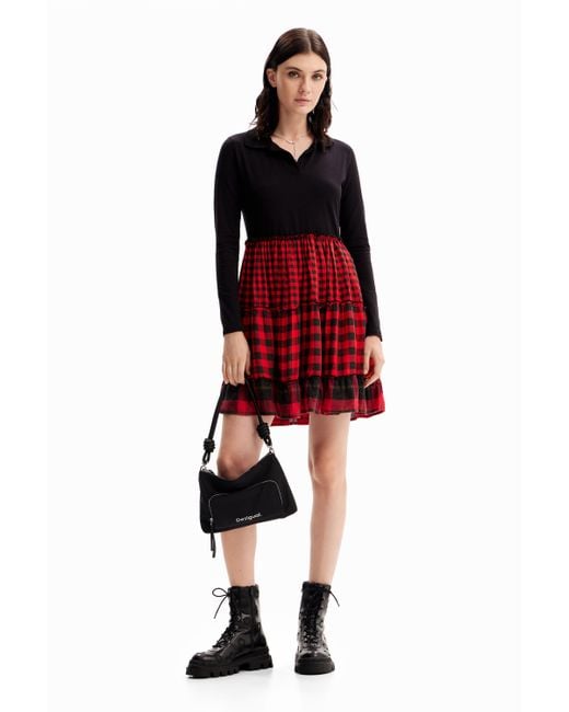 Short plaid dress clearance
