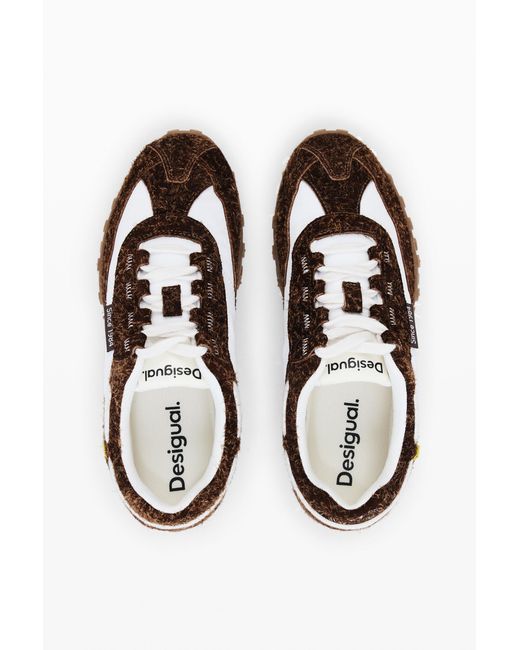 Desigual Black Combined Leather Sneaker