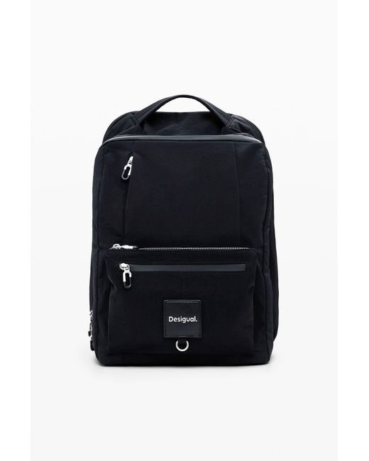 Desigual Black Large Travel Backpack, Polyamide