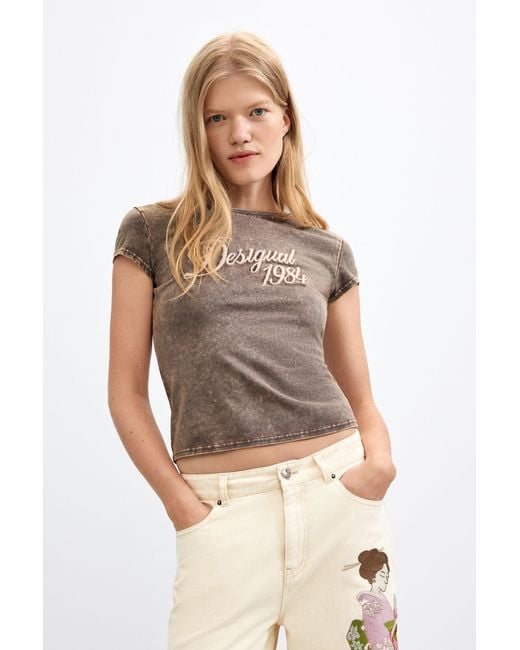 Desigual White Embroidered Balloon Jeans, Cotton
