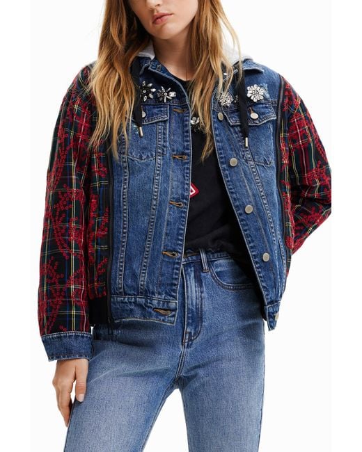 Desigual Blue Hybrid Denim Jacket