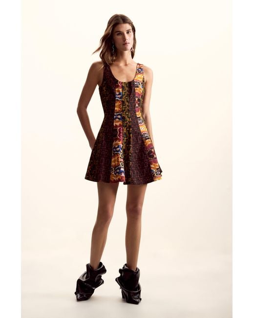 Desigual Green Strappy Dress Designed By Mr. Christian Lacroix, Cotton