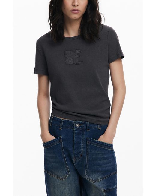 Desigual Blue Baggy Jeans With Pockets, Cotton