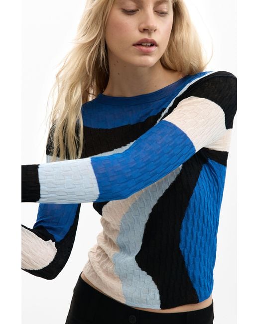 Desigual Blue Knit Sweater
