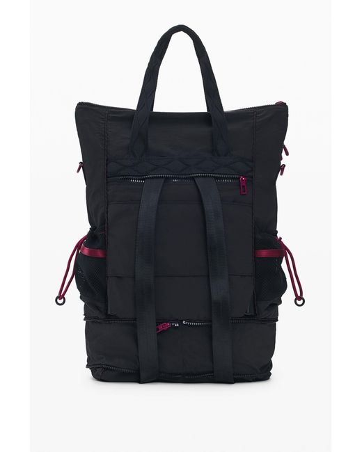 Desigual Black Large Multi-Position Backpack, Polyamide