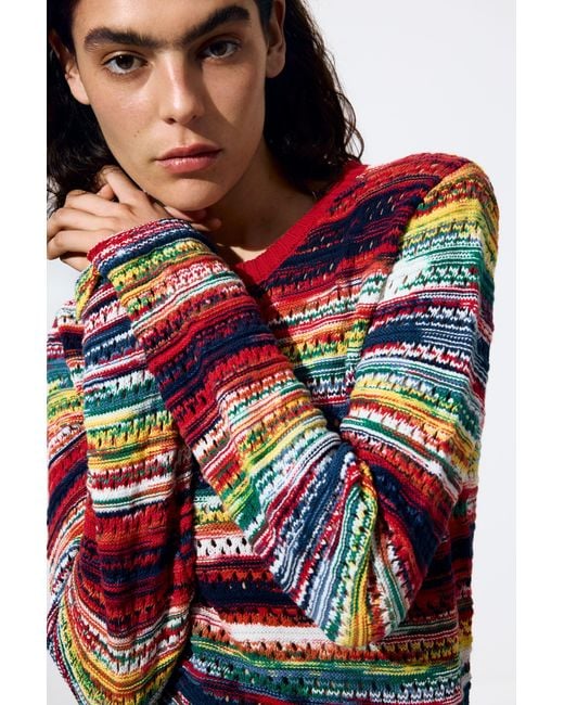 Desigual Multicolored Mottled Sweater, Cotton