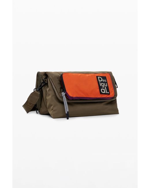 Desigual Red Multi-Position Crossbody Bag, Polyester