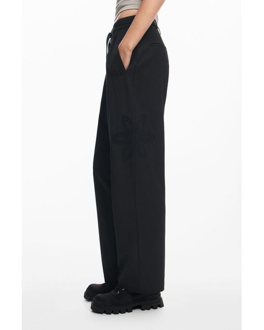 Desigual Black Straight Long Pants
