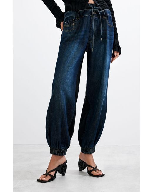 Desigual Blue Jogger Denim Trousers