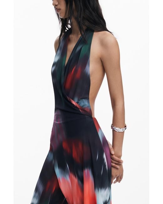 Desigual Red Open-Back Jumpsuit, Polyester