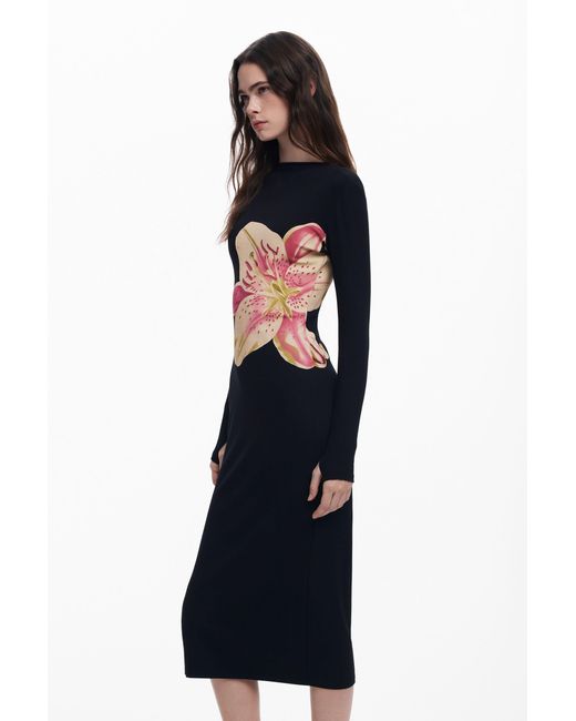 Desigual Blue Orchid Maxi Dress, Viscose