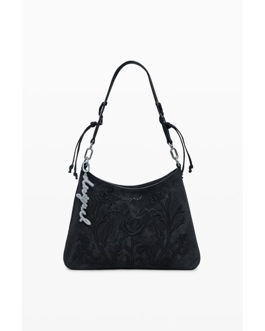 Desigual Black Small 3D Embossed Bag